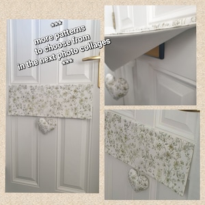 Hand made letter box slot door cover reduces the draught through your letter box with fabric padded heart decoration, energy saving, heating image 1