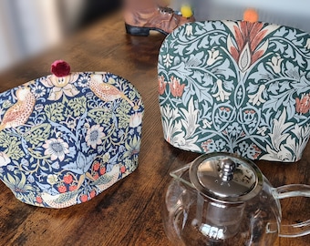 Handmade tea cosy for teapot, from William Morris fabrics, touch of charm to your kitchen, gift for mum,friend, sister, birthday gift