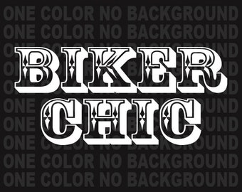 2 BIKER CHIC Motorcycle Decals Stickers for Car Truck Bumper Window Jeep Rv Laptop