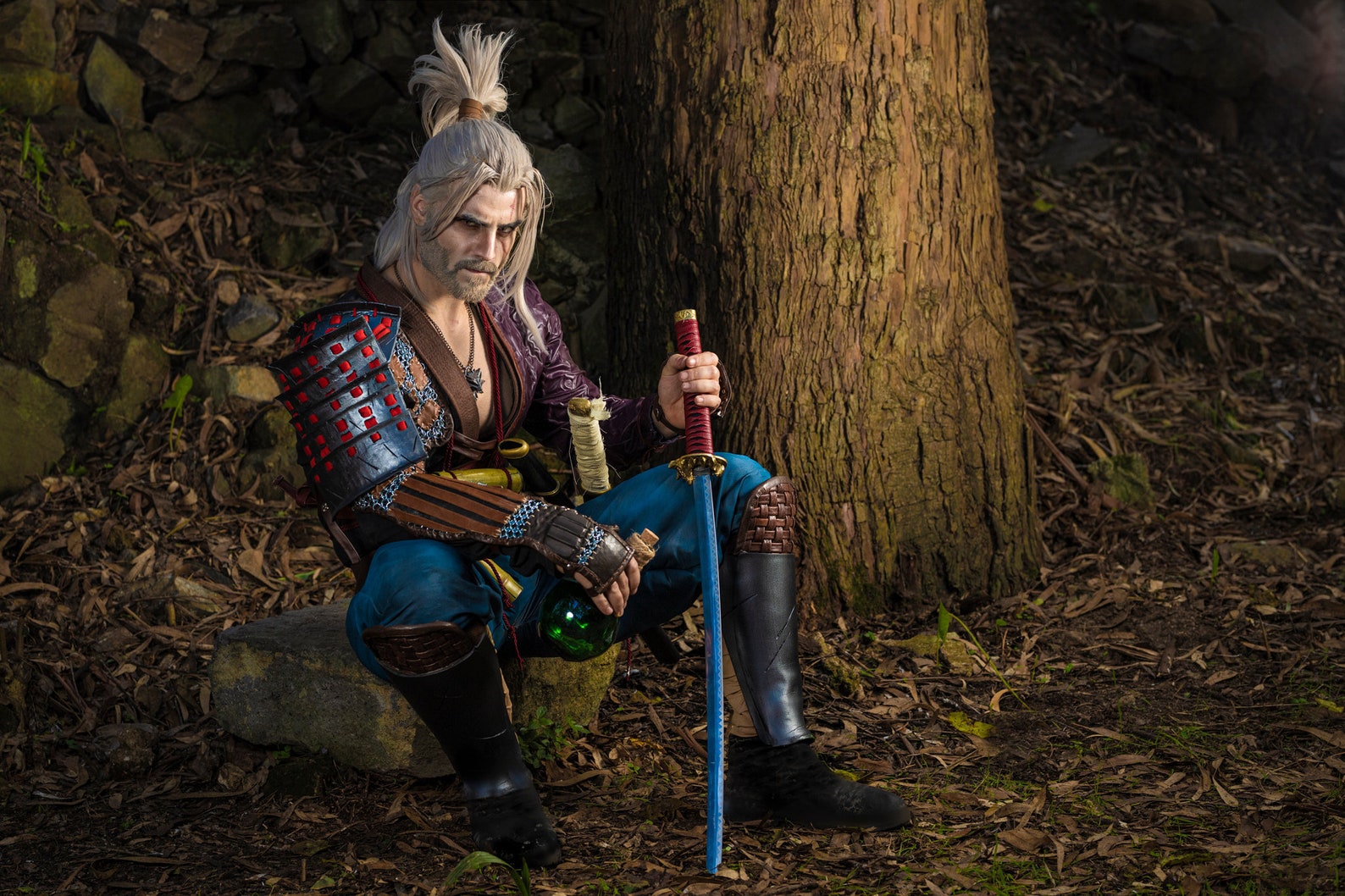 the witcher ronin statue