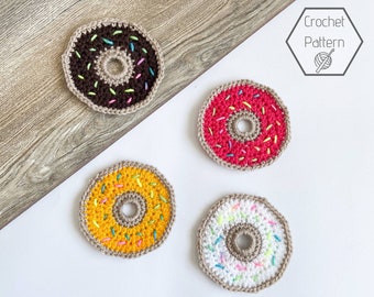 Donut Coasters Crochet Pattern, Easy Crochet pattern.