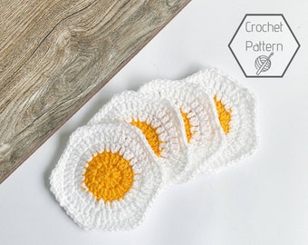 Egg Coaster Crochet Pattern, Easy Crochet Pattern.