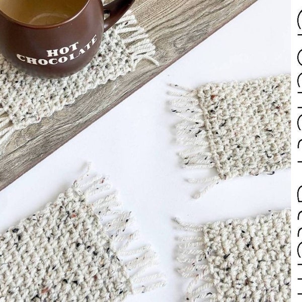 Mug Rugs Crochet Pattern, Easy beginner friendly crochet pattern, coaster pattern, quick crochet pattern.