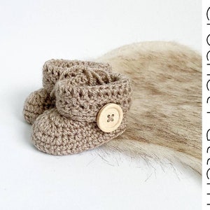 Baby Booties Crochet Pattern, 0-3 Months, crochet baby pattern, newborn booties, beginner pattern.