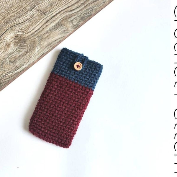 Crochet Phone Case Pattern, Quick and easy crochet pattern for beginners.