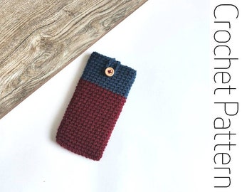 Crochet Phone Case Pattern, Quick and easy crochet pattern for beginners.