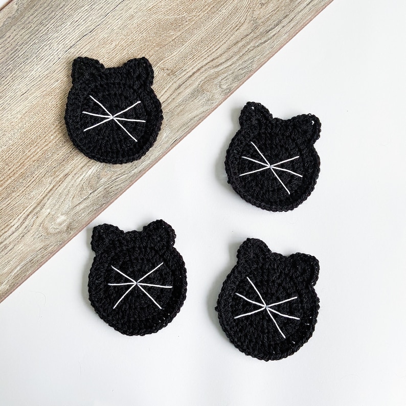 Cat Coaster Crochet Pattern Easy Crochet Pattern. Etsy