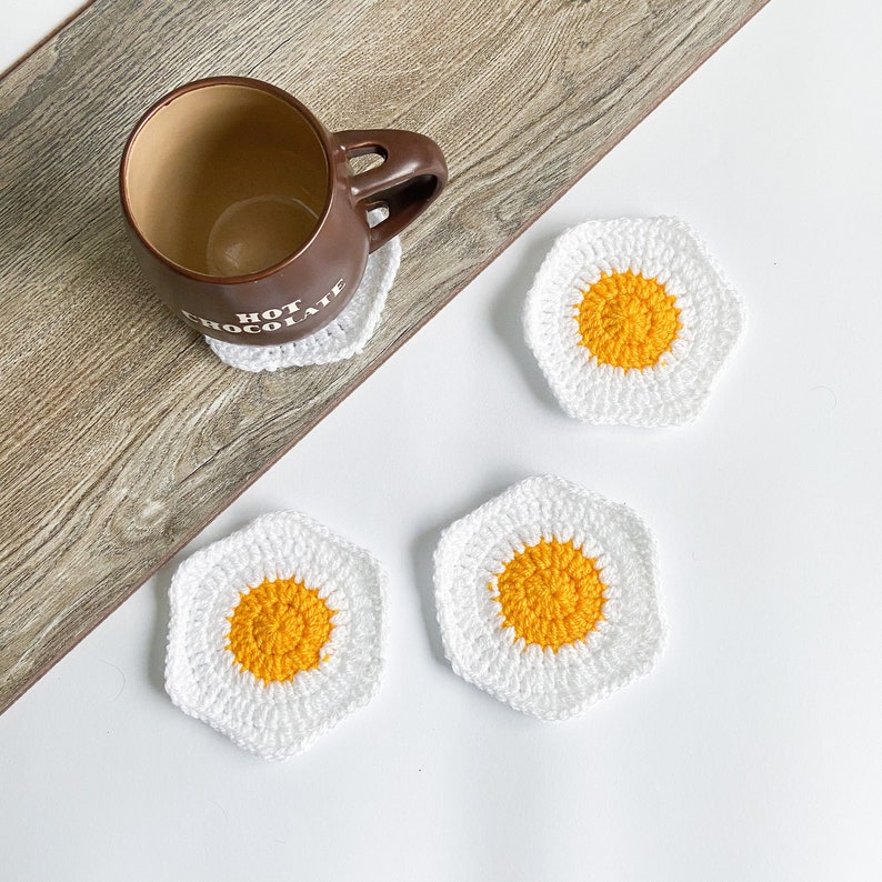 Egg Coaster Crochet Pattern Easy Crochet Pattern. Etsy