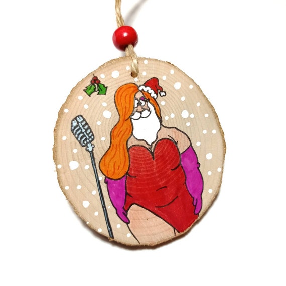 Sexy Drag Queen Santa Ornament Santa in Drag Singer - Etsy