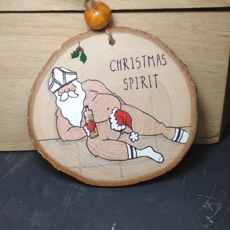 Drunk Santa Ornament Naughty Dirty Santa Gift Booze | Etsy