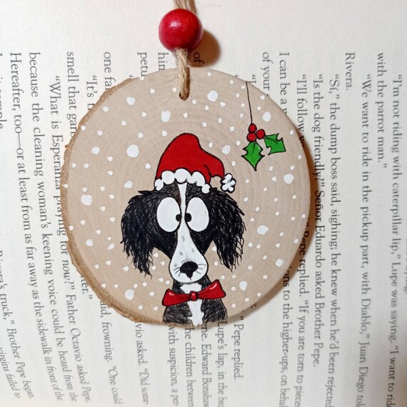 Funny Christmas Cartoon Dog Ornament Black and White Dog Knick Knack Pet Owners Gift Funny Animals Kokoni Dog Not A Border Collie Etsy UK