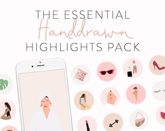 Handdrawn Instagram Highlight Icons - 30+ Illustration Icons - Instagram Highlight Covers - Handdrawn Instagram Icons - IG Story Covers