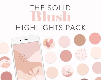 Blush Instagram Icons Set - 25+ Instagram Highlight Icons - Solid Color Story Highlights - Patterns and Abstract Shapes - IG Story Covers