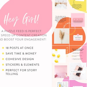 Engagement Power Instagram Puzzle Instagram Puzzle Feed Post Template Canva Puzzle Grid Layout Templates Instagram Engagement Power image 3