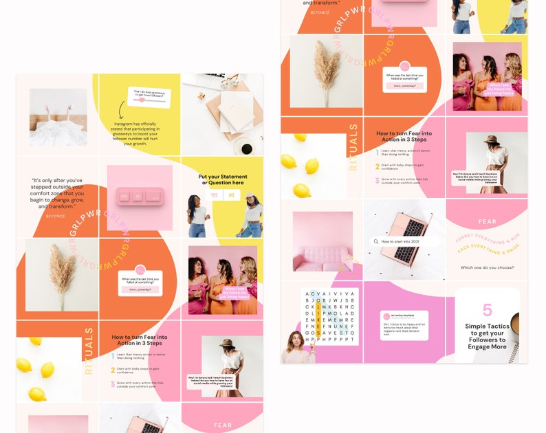 Engagement Power Instagram Puzzle Instagram Puzzle Feed Post Template Canva Puzzle Grid Layout Templates Instagram Engagement Power image 5