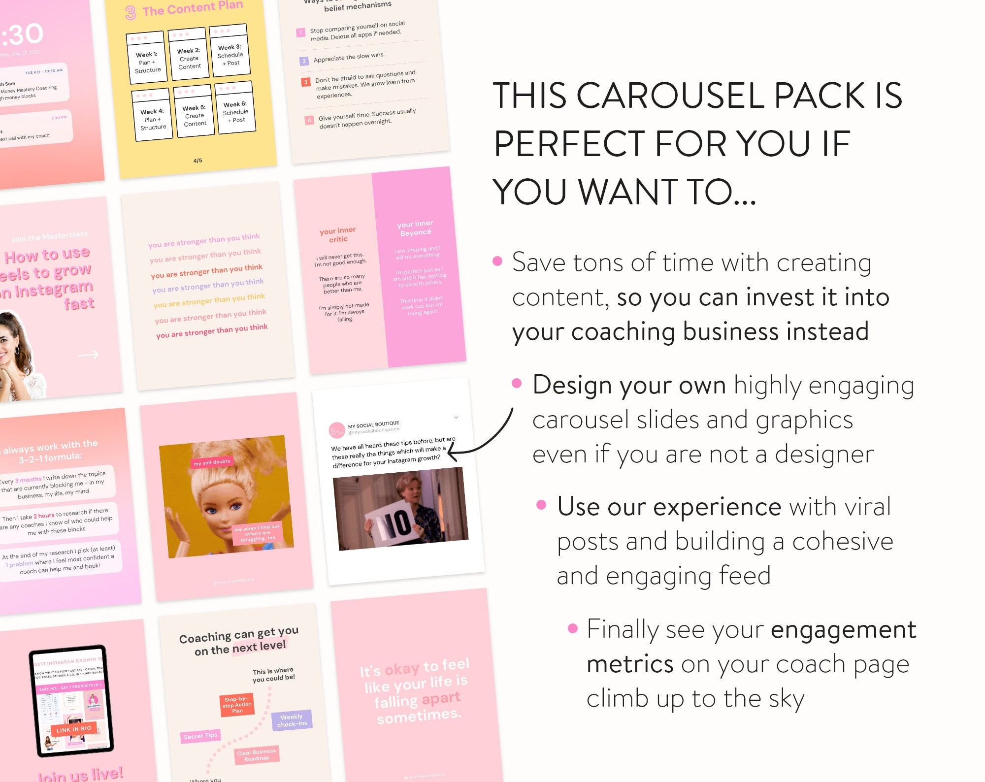 60+ Coach Carousel Post Templates for Instagram - Canva Carousel ...