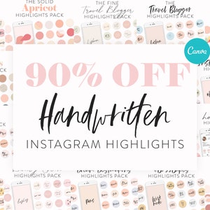 2460 Handwritten Instagram Story Highlight Covers Bundle Instagram Cover Icons IG Text Story Icons Instagram Templates Business image 8