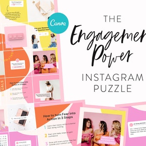 Engagement Boost Bundle for Instagram 300 Canva Posts, Story & Puzzle Templates Instagram Templates for Creators and Coaches zdjęcie 3