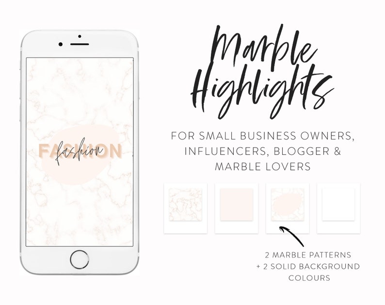 Gold Marble Instagram Highlight Icons Pack for Small Business & Bloggers Instagram Story Icons Handwriting Instagram Story Highlights image 2