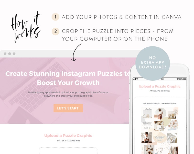 Minimal & Clean Neutrals Instagram Puzzle Feed Template Minimalist Puzzle Grid Layout for Instagram Neutrals Canva Puzzle Post Templates image 8