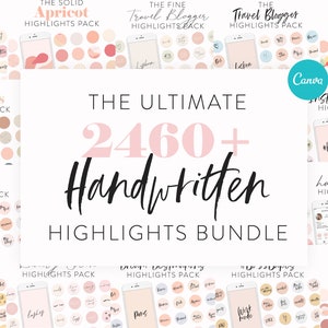 2460 Handwritten Instagram Story Highlight Covers Bundle Instagram Cover Icons IG Text Story Icons Instagram Templates Business image 1