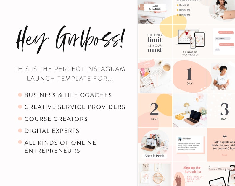 Launch Instagram Puzzle Template Instagram Puzzle Layout Canva Instagram Post Grid Templates IG for Course Creators & Business Coaches image 8