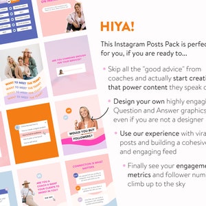 Questions and Answers Posts Pack for Instagram Canva Q&A Post Templates Engagement Accelerator for Coaches and Small Businesses on IG image 10