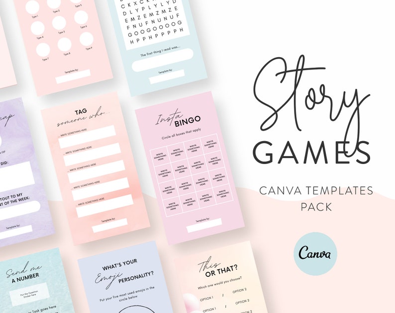 Engagement Boost Bundle for Instagram 300 Canva Posts, Story & Puzzle Templates Instagram Templates for Creators and Coaches zdjęcie 7