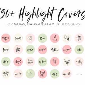 Family Instagram Highlights 190 Instagram Icons as Highlight Covers Highlights Icons for Moms and Family Bloggers Handwritten Icons image 2