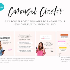 Engagement Power Instagram Templates Canva Templates for Instagram Posts & Carousels Blogger, Coach, Small Business Post Template image 7