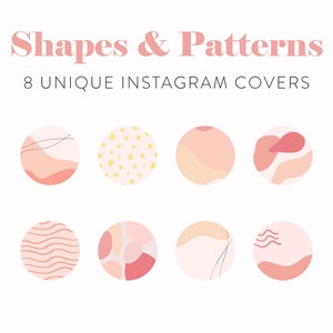 Solid Apricot Instagram Icons 25 Instagram Highlight Icons Instagram Color Highlights Patterns and Abstract Shapes IG Story Covers image 3