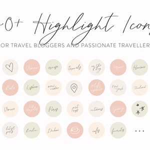 Fine Instagram Highlights for Travel Blogger Handwriting Instagram Story Text Icons Typography IG Story Highlights & Instagram Icons image 2