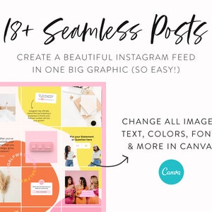 Engagement Power Instagram Puzzle Instagram Puzzle Feed Post Template Canva Puzzle Grid Layout Templates Instagram Engagement Power image 6