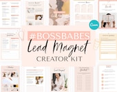 Lead Magnet Canva Template Bundle - Workbook Templates - Pinterest & Instagram Templates - Checklist, Cheatsheets - Opt-In Freebie Templates