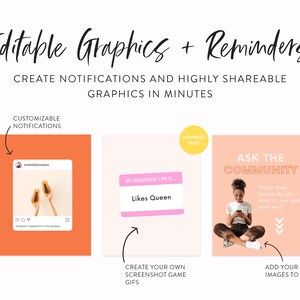 Engagement Power Instagram Templates Canva Templates for Instagram Posts & Carousels Blogger, Coach, Small Business Post Template image 4