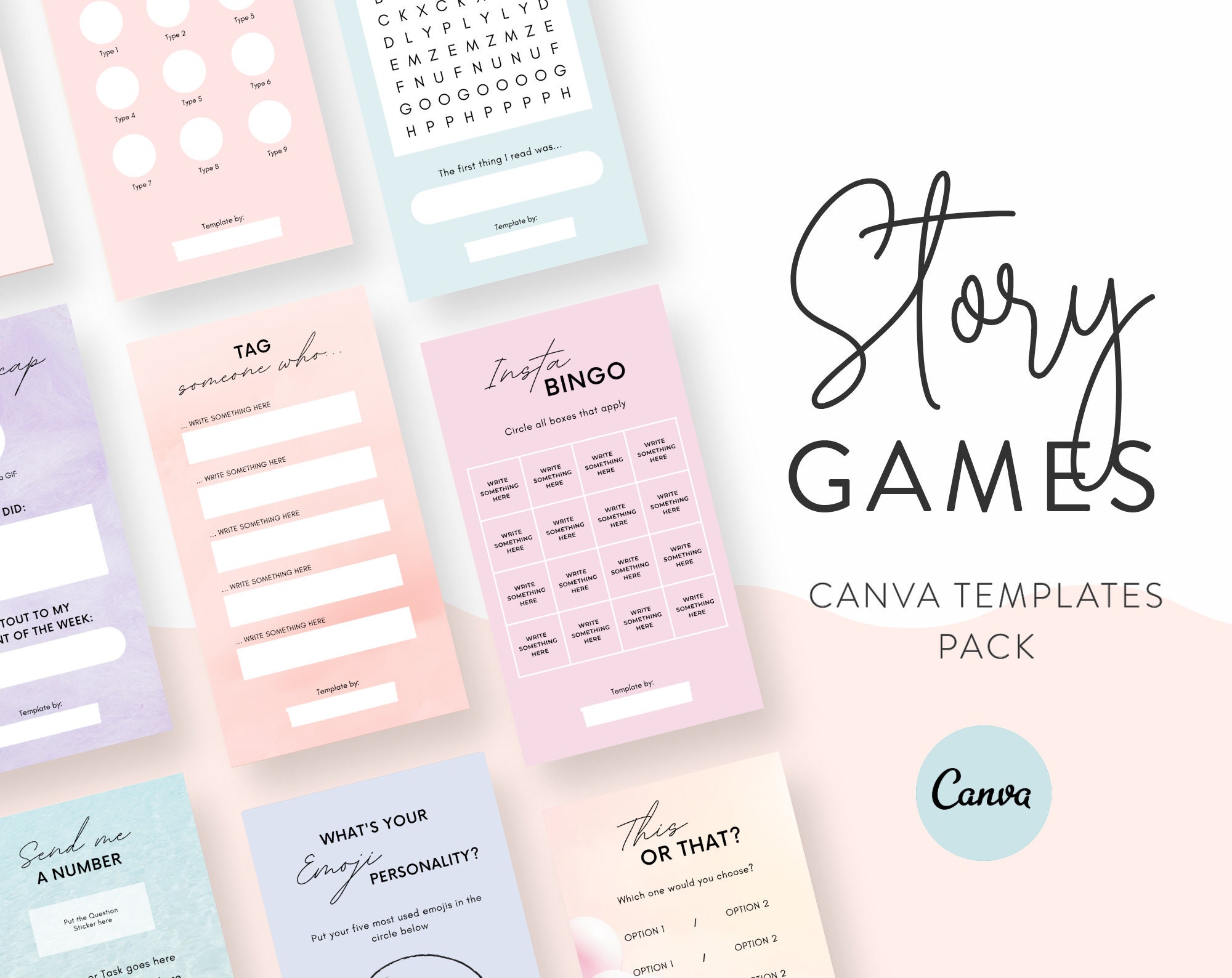 Fun Engaging Instagram Story Templates Ig Game Stories Etsy - vidéo brawl stars myutique