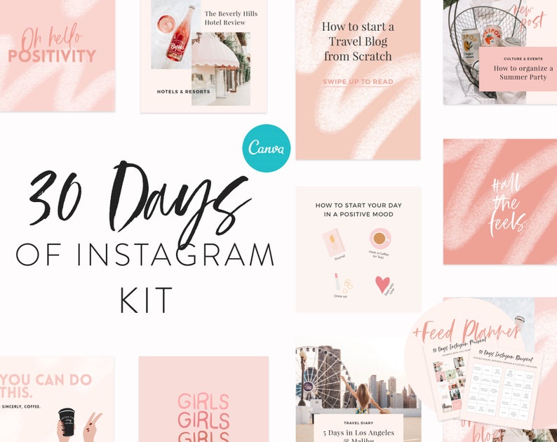 Engagement Boost Bundle for Instagram 300 Canva Posts, Story & Puzzle Templates Instagram Templates for Creators and Coaches zdjęcie 10