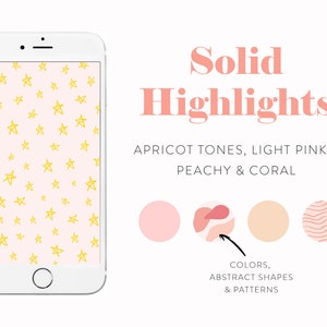 Solid Apricot Instagram Icons 25 Instagram Highlight Icons Instagram Color Highlights Patterns and Abstract Shapes IG Story Covers image 4