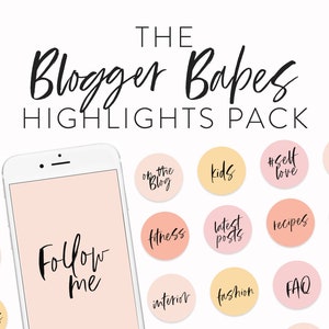 Blogger Instagram Highlight Icons Pack - Instagram Highlight Cover Icons - Handwriting Instagram Story Highlights for Bloggers