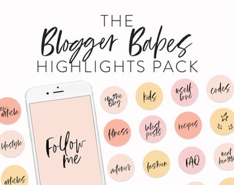 Blogger Instagram Highlight Icons Pack - Instagram Highlight Cover Icons - Handwriting Instagram Story Highlights for Bloggers