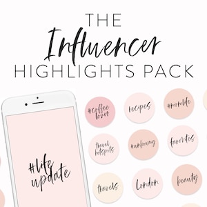 Instagram Markeer Pictogrammen voor Beïnvloeders & Bloggers - Instagram Markeer Cover Pictogrammen - Kalligrafie Instagram Sjabloon - Markeer Pictogrammen