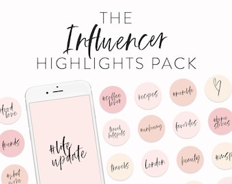 Instagram Highlight Icons for Influencers & Bloggers - Instagram Highlight Cover Icons - Calligraphy Instagram Template - Highlight Icons