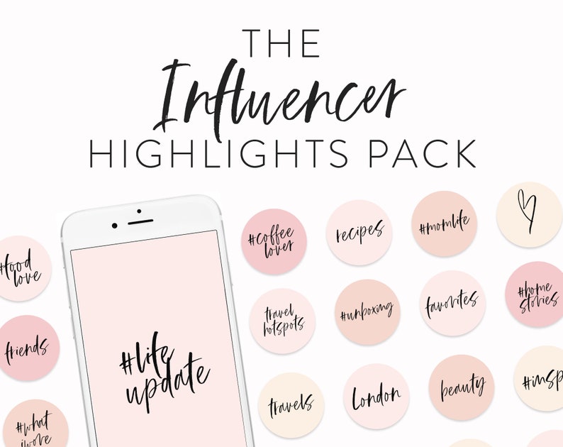 Instagram Highlight Icons for Influencers & Bloggers Instagram Highlight Cover Icons Calligraphy Instagram Template Highlight Icons image 1