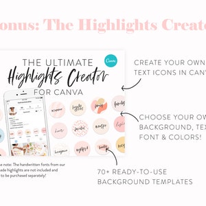2460 Handwritten Instagram Story Highlight Covers Bundle Instagram Cover Icons IG Text Story Icons Instagram Templates Business image 7