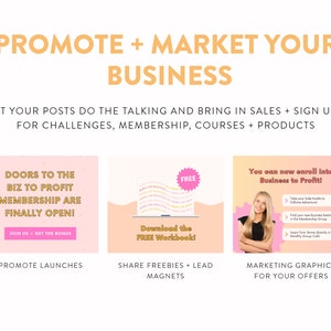 Marketing Pack for Facebook Canva Templates for Facebook Posts & Cover Banners Social Media Marketing for Small Biz and Content Creators image 5