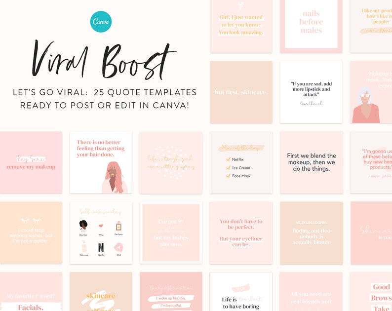 Beauty Instagram Template Kit Instagram Story Templates for Canva Instagram Posts for Hair Stylists, Makeup Artists, Brow Lash Artists image 5