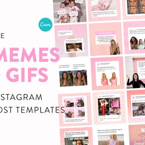 Engagement Booster Memes + Gifs para Instagram - 60 modelos Canva para histórias e postagens de feed do Instagram - IG Power Booster para pequenas empresas