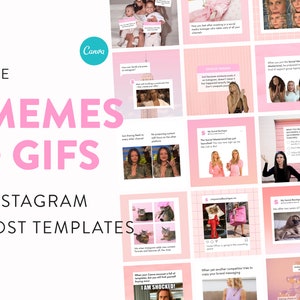 Engagement Booster Memes + Gifs for Instagram - 60 Canva Templates for Instagram Stories & Feed Posts - IG Power Booster for Small Business