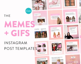 Engagement Booster Memes + Gifs for Instagram - 60 Canva Templates for Instagram Stories & Feed Posts - IG Power Booster for Small Business