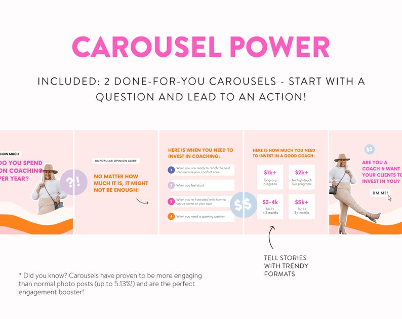 Questions and Answers Posts Pack for Instagram Canva Q&A Post Templates Engagement Accelerator for Coaches and Small Businesses on IG image 8